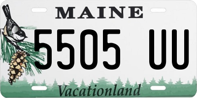 ME license plate 5505UU