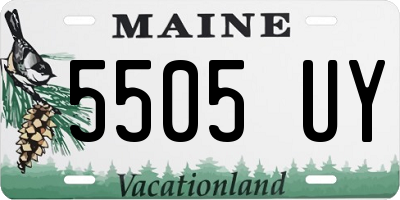 ME license plate 5505UY