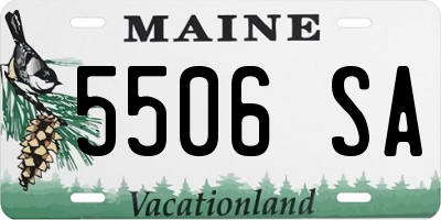 ME license plate 5506SA