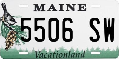 ME license plate 5506SW