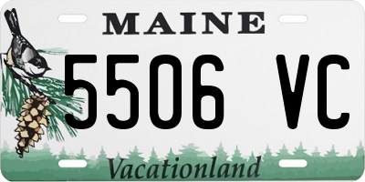 ME license plate 5506VC