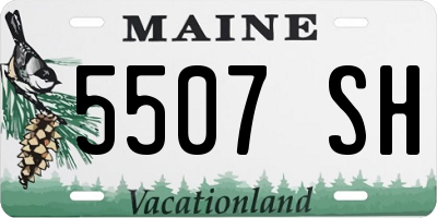 ME license plate 5507SH
