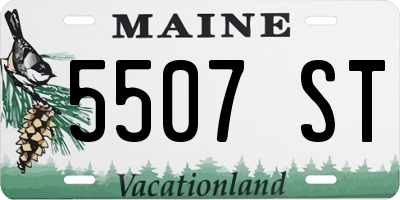 ME license plate 5507ST