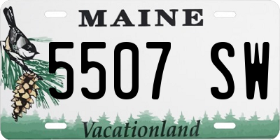 ME license plate 5507SW