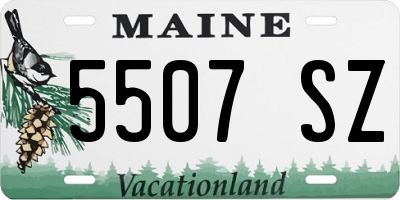ME license plate 5507SZ