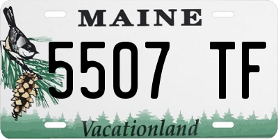 ME license plate 5507TF