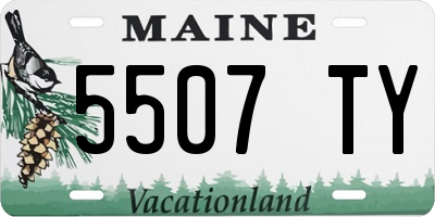 ME license plate 5507TY