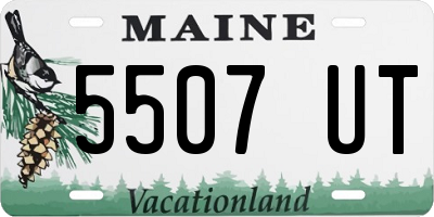 ME license plate 5507UT