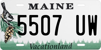 ME license plate 5507UW