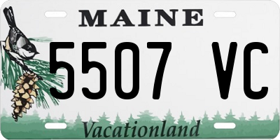 ME license plate 5507VC