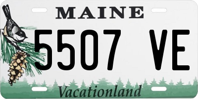 ME license plate 5507VE