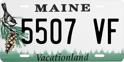 ME license plate 5507VF