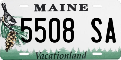 ME license plate 5508SA