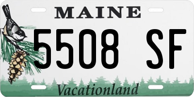 ME license plate 5508SF