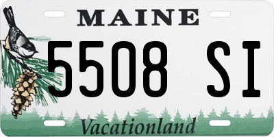 ME license plate 5508SI