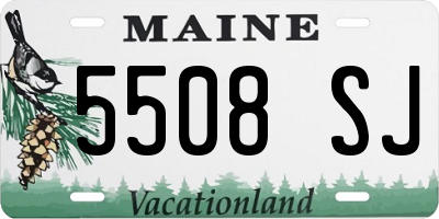ME license plate 5508SJ