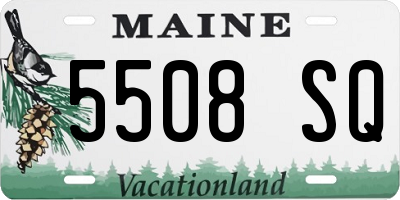 ME license plate 5508SQ