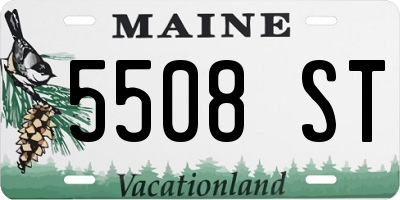 ME license plate 5508ST