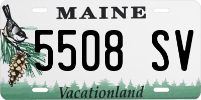 ME license plate 5508SV