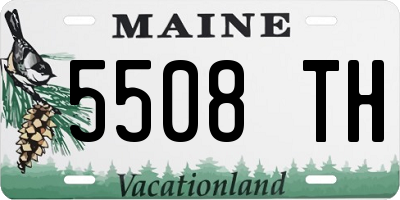 ME license plate 5508TH