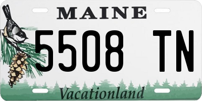 ME license plate 5508TN