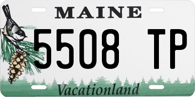 ME license plate 5508TP