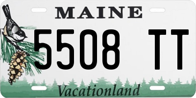 ME license plate 5508TT