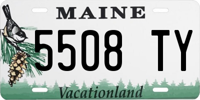 ME license plate 5508TY