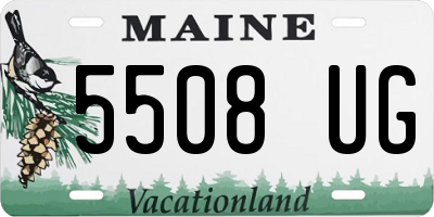 ME license plate 5508UG