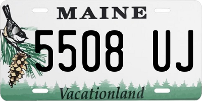 ME license plate 5508UJ