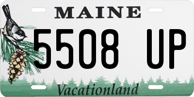 ME license plate 5508UP