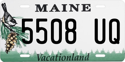 ME license plate 5508UQ