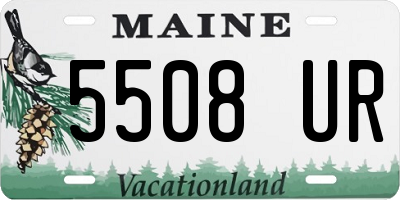 ME license plate 5508UR