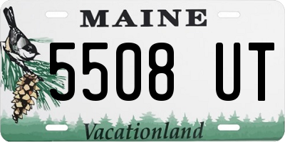 ME license plate 5508UT