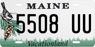 ME license plate 5508UU