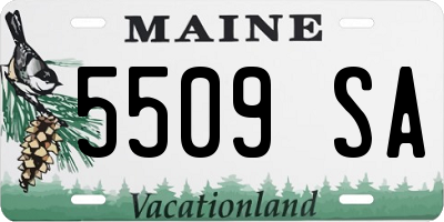 ME license plate 5509SA