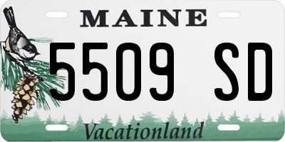 ME license plate 5509SD