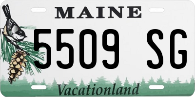 ME license plate 5509SG