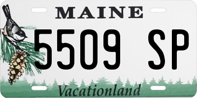 ME license plate 5509SP