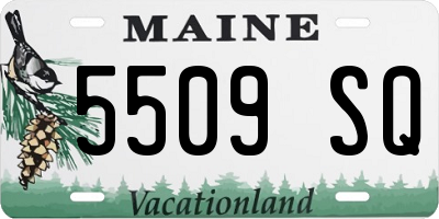 ME license plate 5509SQ