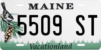 ME license plate 5509ST