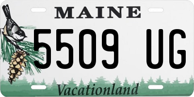 ME license plate 5509UG