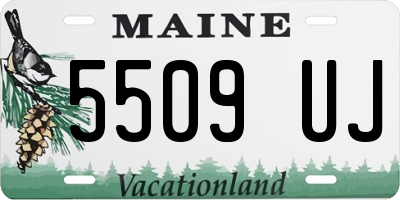 ME license plate 5509UJ