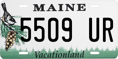 ME license plate 5509UR