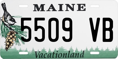 ME license plate 5509VB