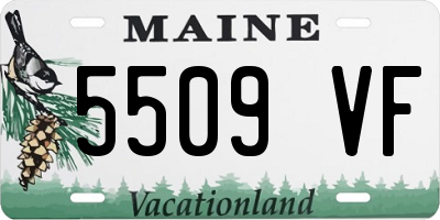 ME license plate 5509VF