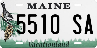 ME license plate 5510SA