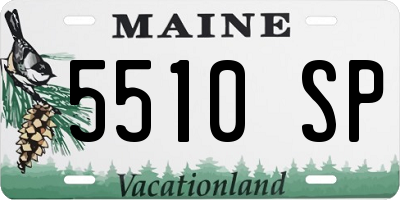 ME license plate 5510SP