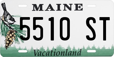 ME license plate 5510ST