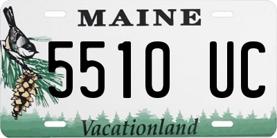 ME license plate 5510UC